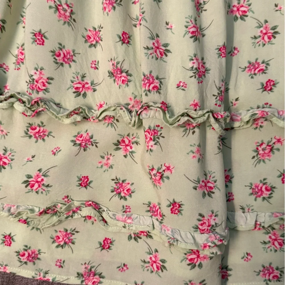 Children’s Place light green floral short-sleeve dress